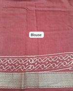 Light Maroon Maheshwari Silk Saree blouse