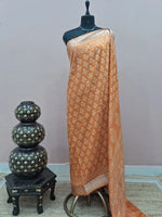 Light Yellow Maheshwari Silk Saree 