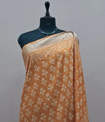 Light Yellow Maheshwari Silk Saree 1