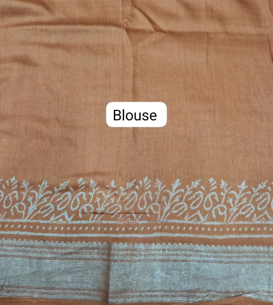 Light Yellow Maheshwari Silk Saree blouse