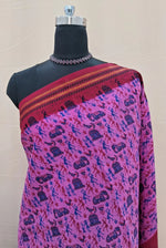 Dark Pink Sungudi Cotton Saree 1