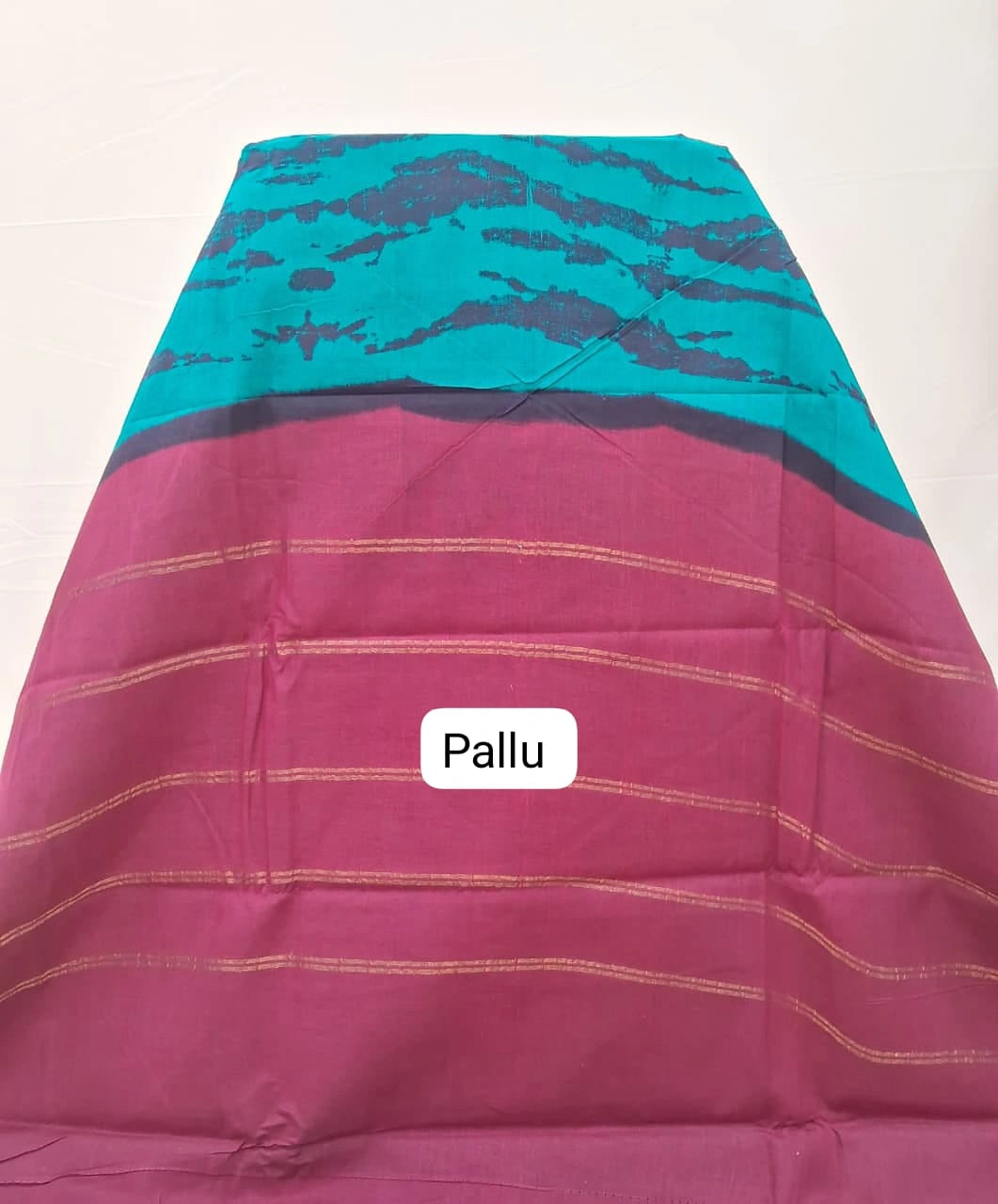 Rama Green Sungudi Cotton Traditional Saree Pallu