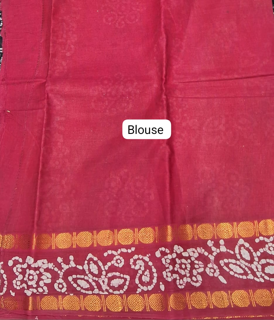 Black Sungundi Cotton Saree