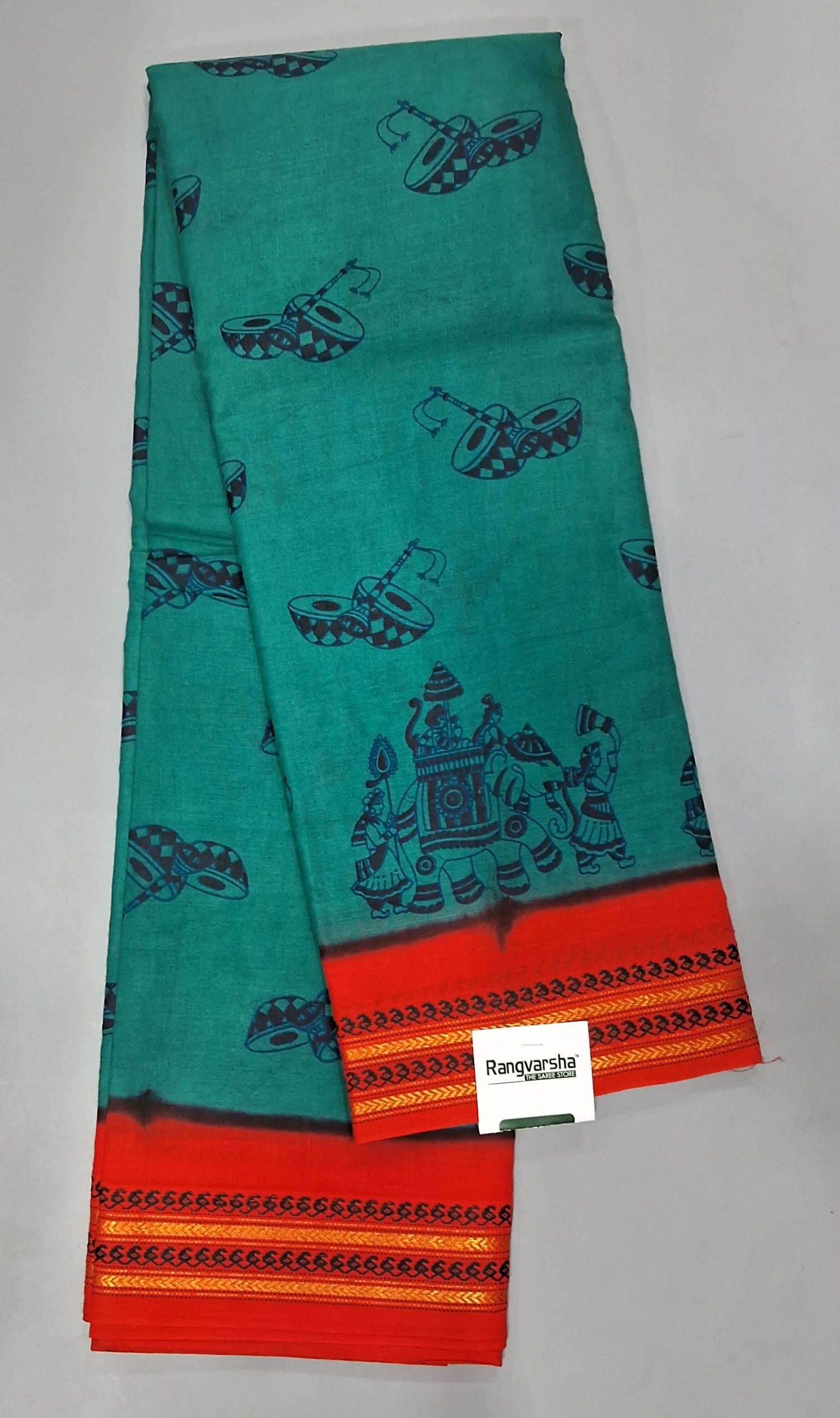 Green Sungundi Cotton Saree