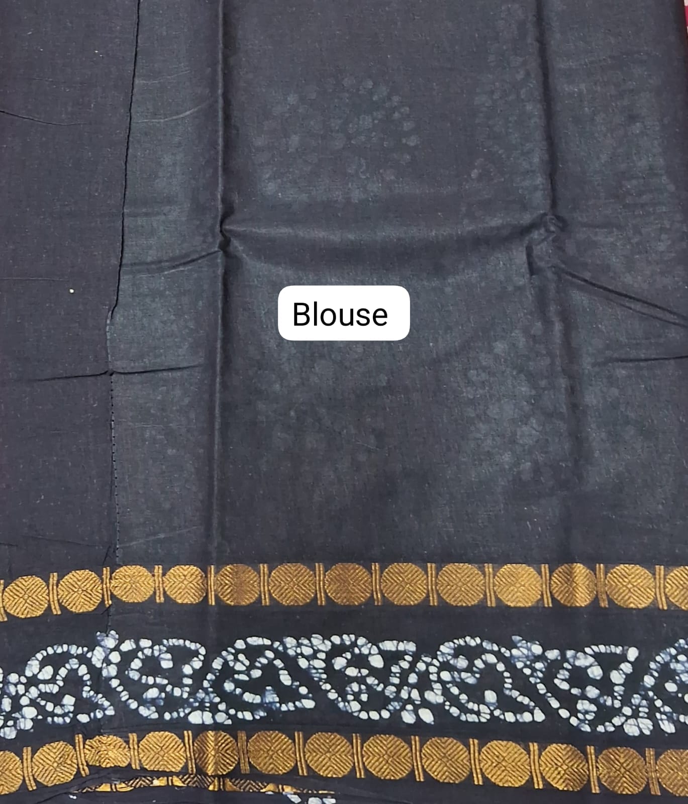 Red Sungudi Cotton Saree blouse