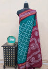 Elegant Teal Blue Sungudi Cotton Saree