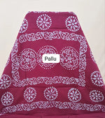 Elegant Teal Blue Sungudi Cotton Saree Pallu