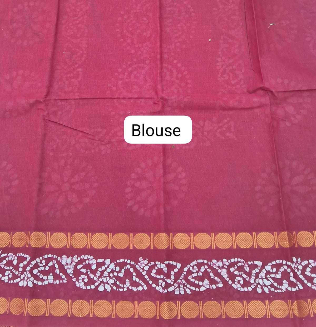 Elegant Teal Blue Sungudi Cotton Saree Blouse