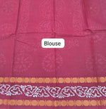 Elegant Teal Blue Sungudi Cotton Saree Blouse