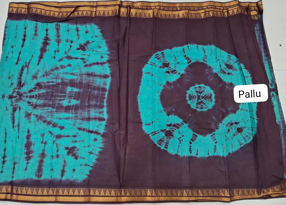 Rama Green Sungudi Cotton Saree Pallu