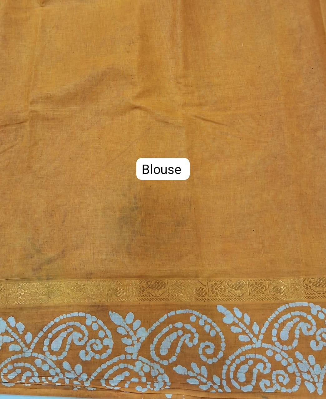 Dark Brown Sungudi Cotton Saree Blouse