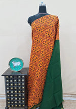 Dark Yellow Sungudi Cotton Saree