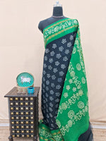 Dark Blue Sungudi Cotton Saree