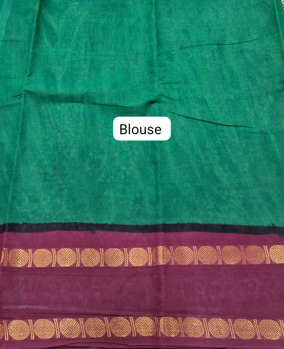 Green Sungudi Cotton Saree