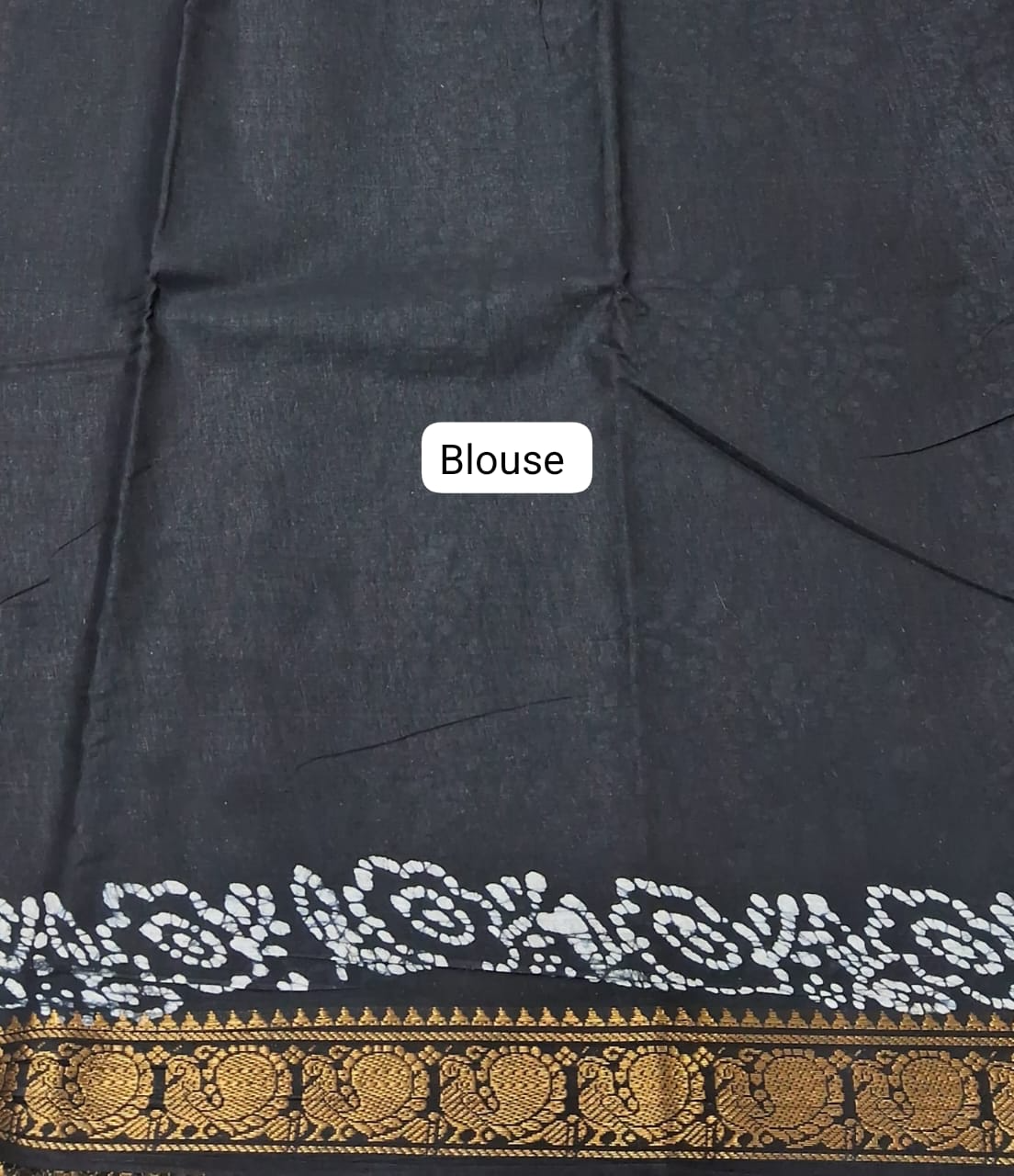 Fire Red Sungudi Cotton Saree Blouse