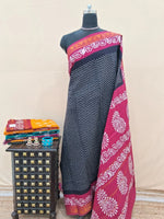 Black Sungudi Cotton Saree 