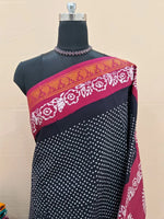 Black Sungudi Cotton Saree 1