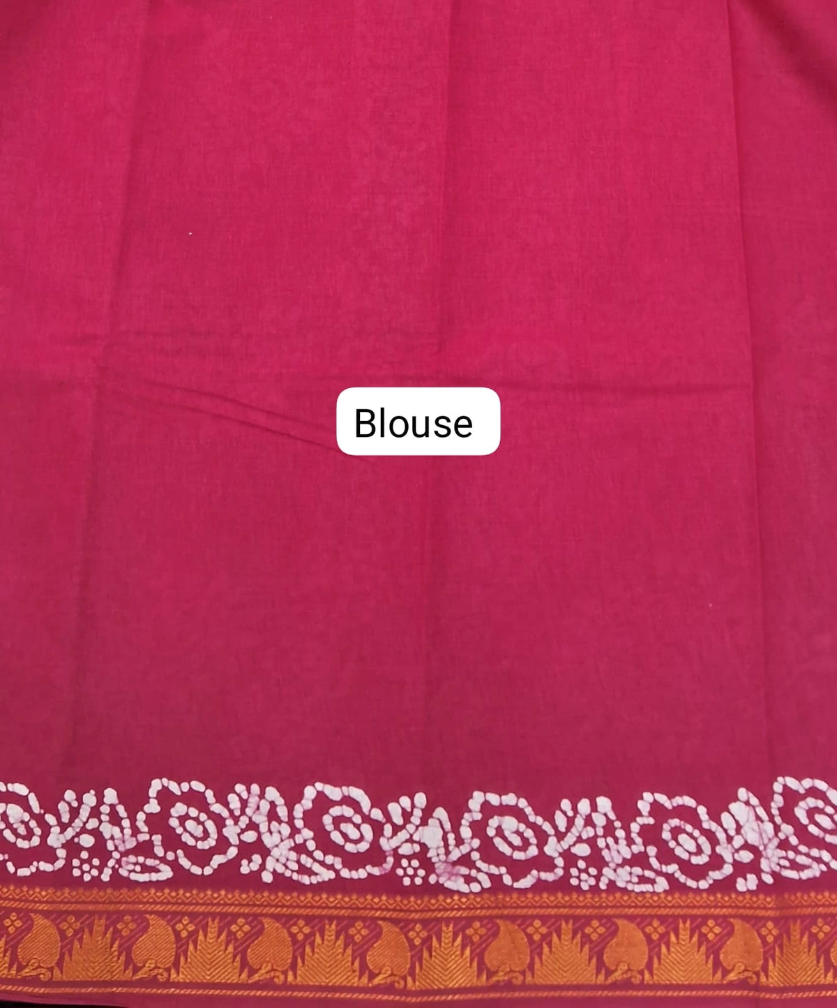 Black Sungudi Cotton Saree Blouse