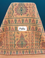 Bright Green Sungudi Cotton Saree Pallu