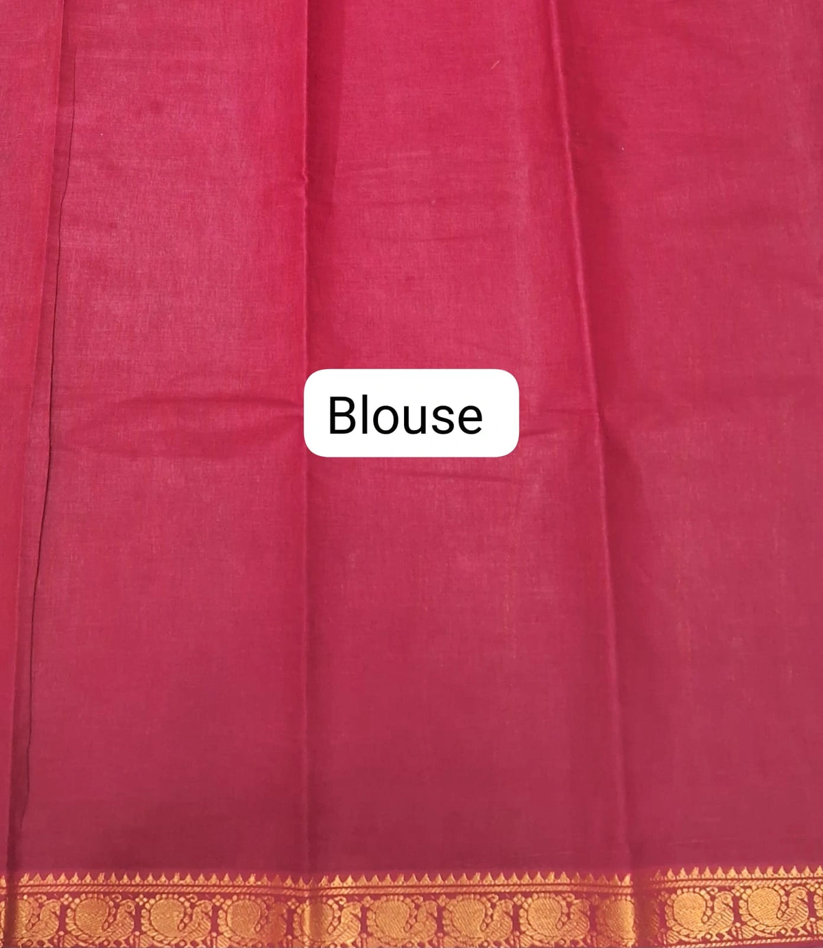 Beige Sungudi Cotton Saree Blouse