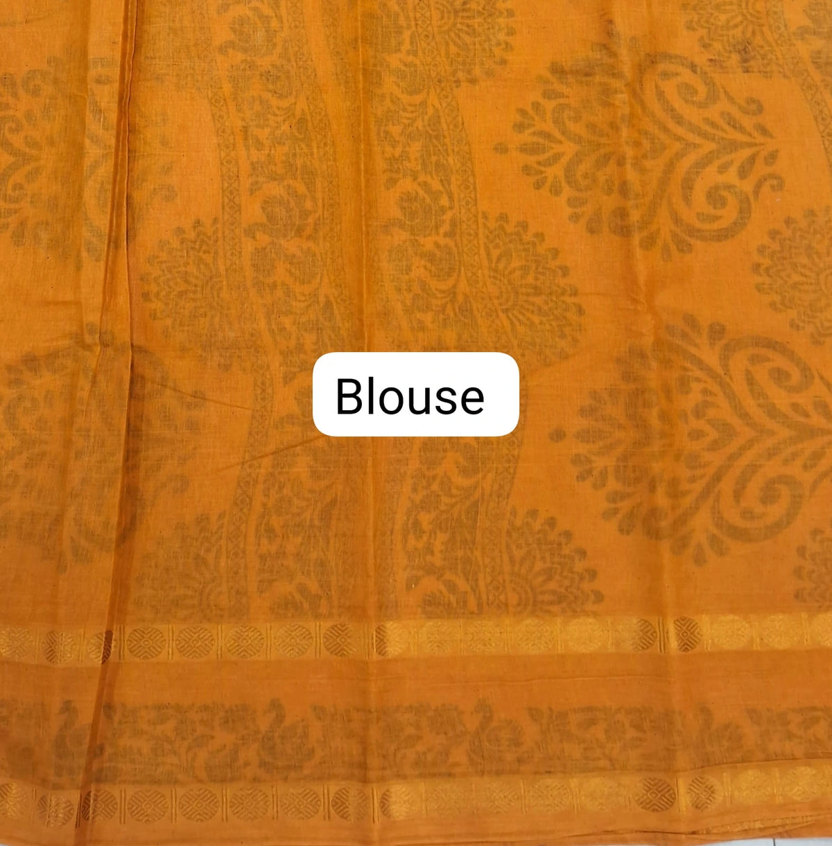 Bottle Green Sungudi Cotton Saree Blouse