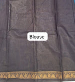 Caribbean Blue Sungudi Cotton Saree Blouse