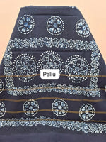 Blue Sungudi Cotton Saree pallu