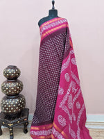 Maroon Sungudi cotton Saree 