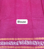 Maroon Sungudi cotton Saree blouse
