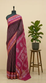 Maroon Sungudi cotton Saree 