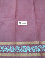 Dark Blue Sungudi cotton Saree blouse