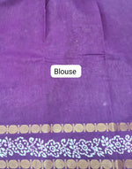 Chocolate Brown Sungudi cotton saree blouse