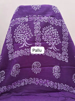 Chocolate Brown Sungudi cotton saree pallu