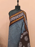 Grey Sungudi cotton saree 1