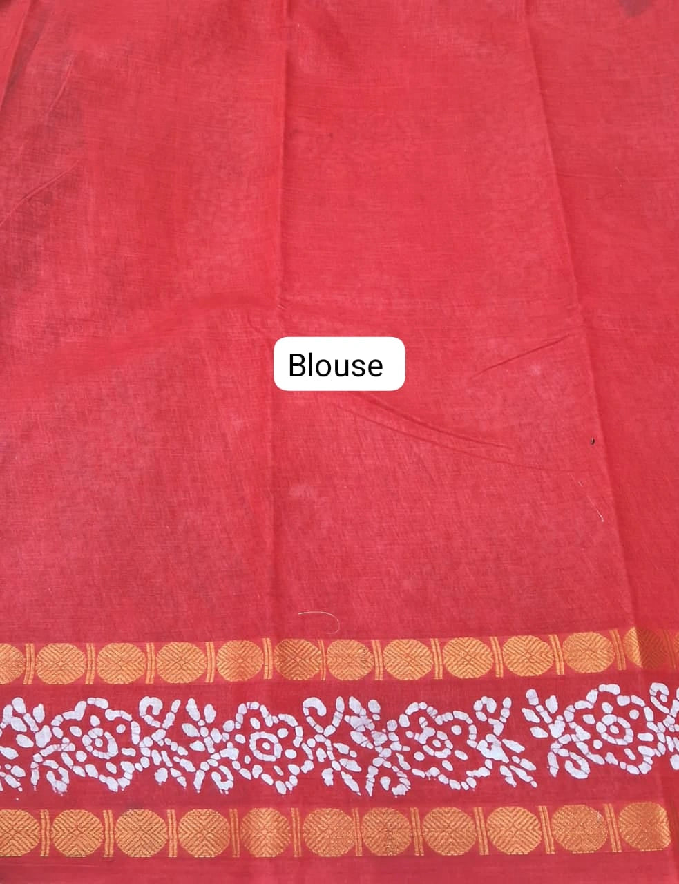 Dark Navy Blue Sungudi cotton saree blouse