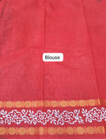 Dark Navy Blue Sungudi cotton saree blouse