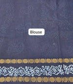 Caribbean Blue Sungudi cotton Saree blouse