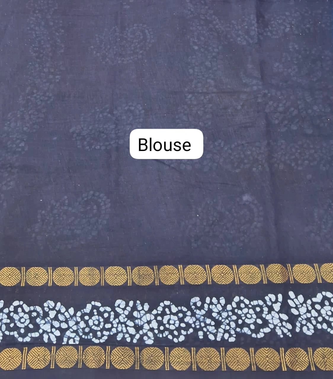 Caribbean Blue Sungudi cotton Saree blouse