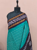 Marine Blue Sungudi cotton saree 1