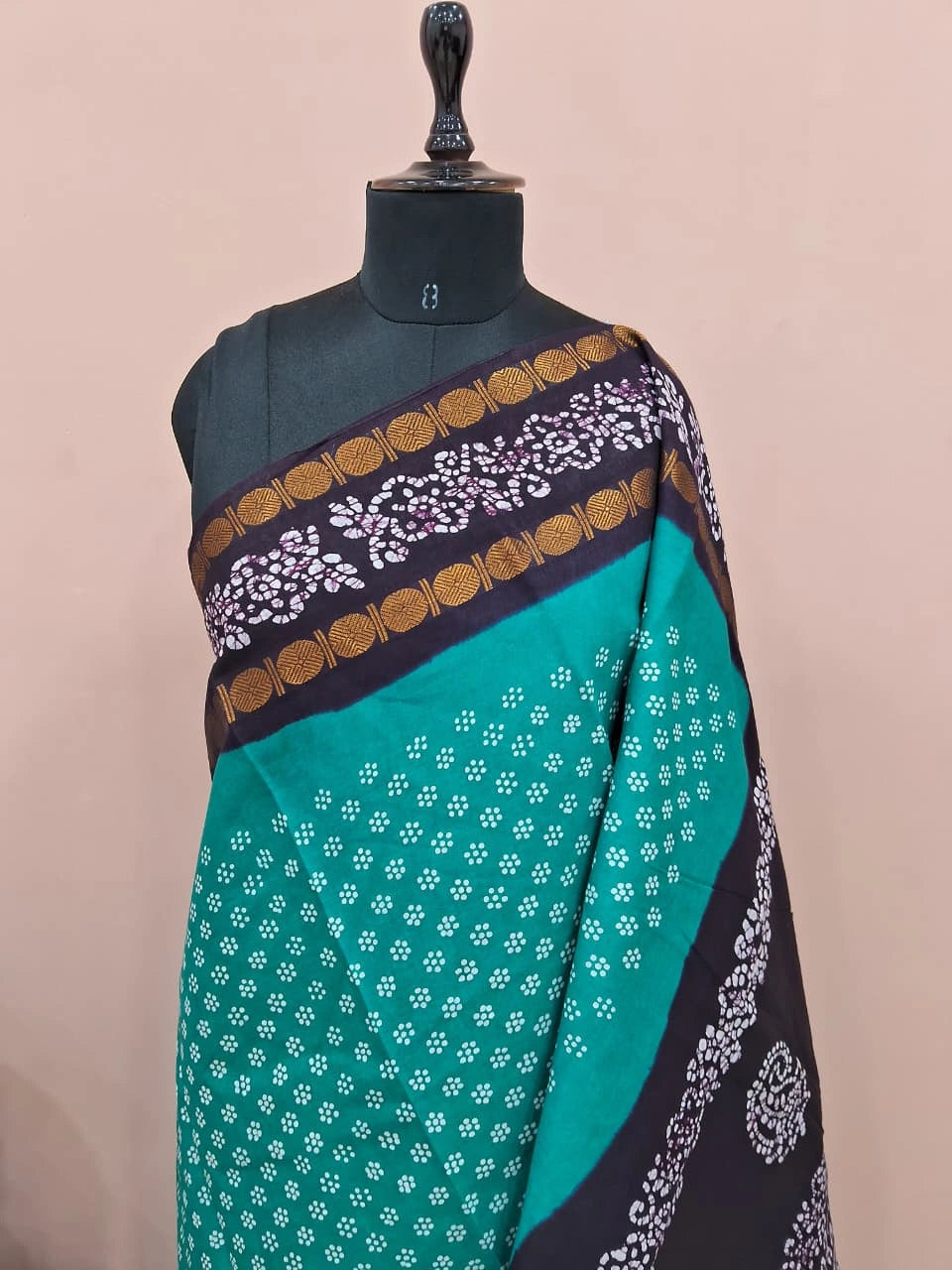 Marine Blue Sungudi cotton saree 1
