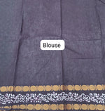 Marine Blue Sungudi cotton saree blouse