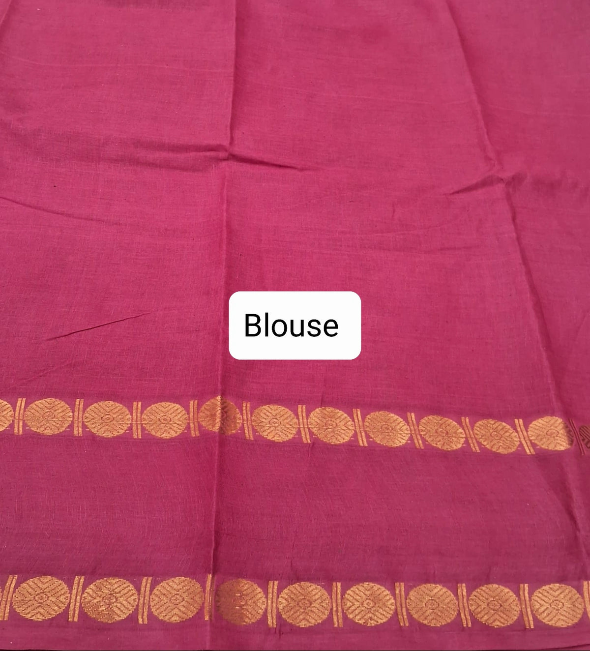 Ink black Sungudi cotton saree Blouse