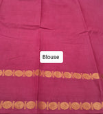 Ink black Sungudi cotton saree Blouse