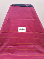 Ink black Sungudi cotton saree Pallu