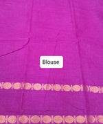 Bottle green Sungudi cotton saree Blouse