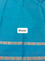 Chocolate brown Sungudi cotton saree Blouse