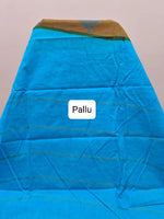 Chocolate brown Sungudi cotton saree Pallu