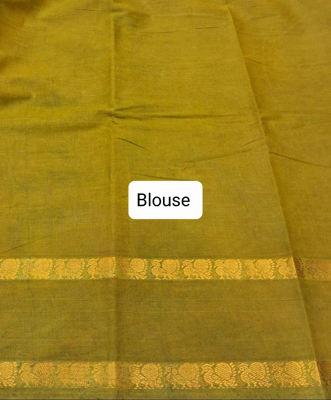 Tangerine Sungudi cotton saree Blouse
