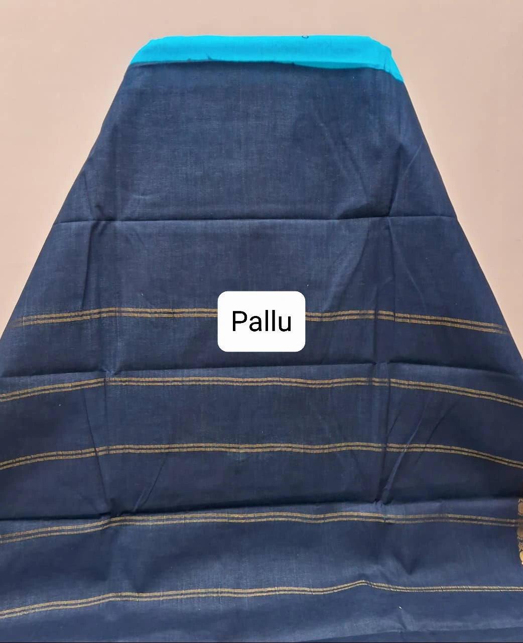 Sky blue Sungudi cotton saree  Pallu