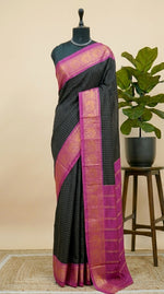 Black Sungudi Cotton Saree